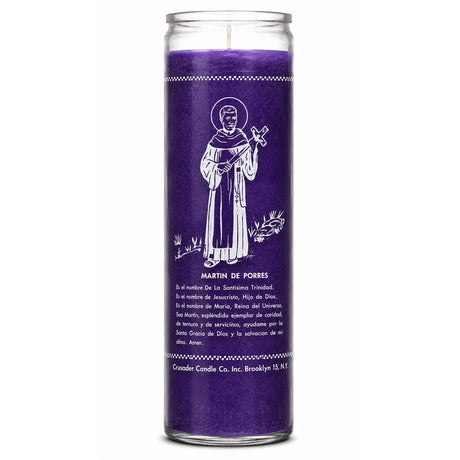 Saint Martin De Porres Crusader Candle Powerfulhand.com