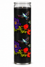 mexican-floral candle – Black wax (colour illustration)
