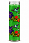 mexican-floral candle – Green wax (colour illustration)