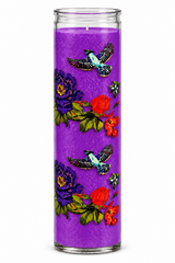 mexican-floral candle – Purple wax (colour illustration)