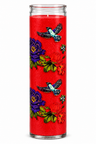 mexican-floral candle – Red wax (colour illustration)