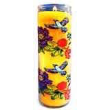 Mexican Floral Pillar Candle Pot