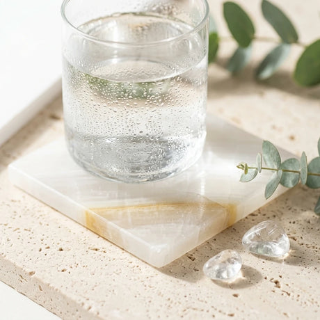 Onyx Coaster Set — Wellness Lifestyle Scene | Generated by Modelize