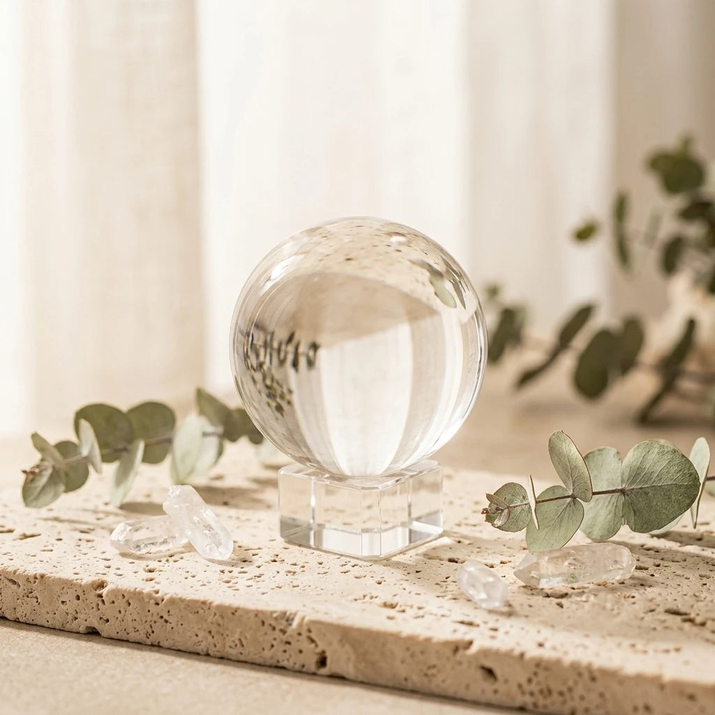 Crystal ball with stand — Wellness Lifestyle Scene | Generated by Modelize