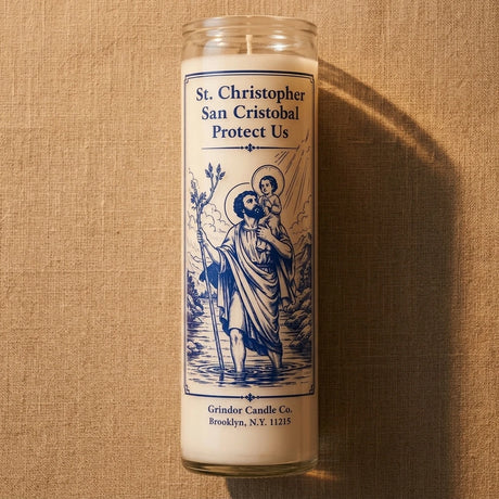 Saint Christopher Crusader Candle — product photo
