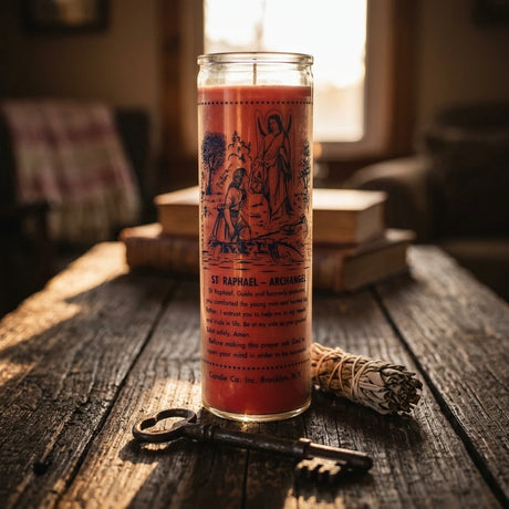 Saint Raphael Crusader Candle — product photo