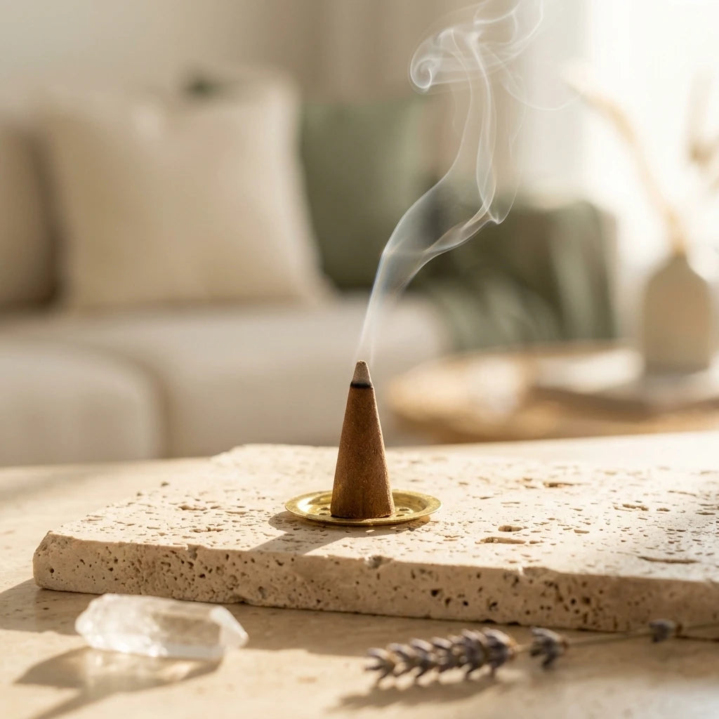 Incense cones with metal burner — Ritual Lifestyle | Generated by Modelize