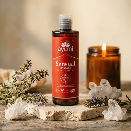Body and massage oil bottle — Spiritual Sanctuary Lifestyle | Generated by Modelize