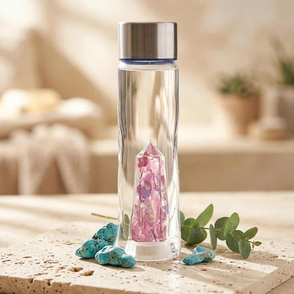 Crystal Infusion Water Bottle — Wellness Lifestyle Scene | Generated by Modelize