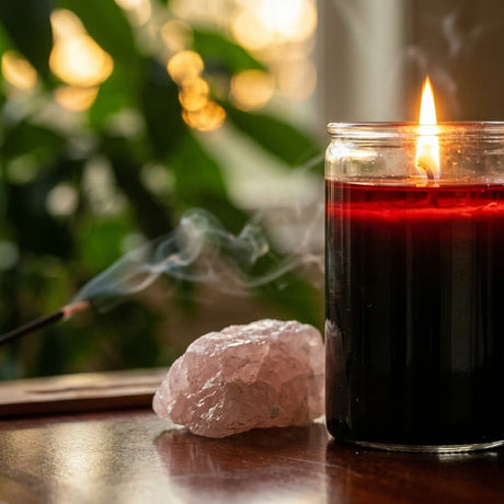 Ritual devotional candle — Glow and Texture Detail | Generated by Modelize
