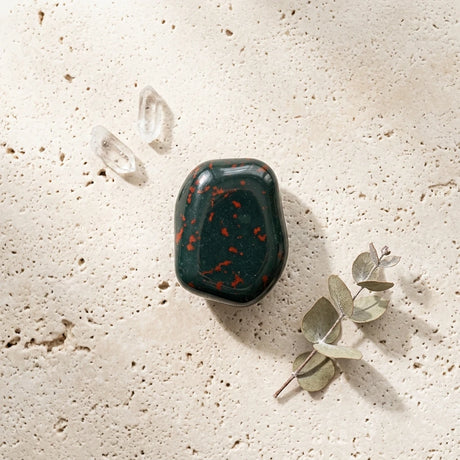 Tumbled gemstone — Spiritual Wellness Flat Lay | Generated by Modelize