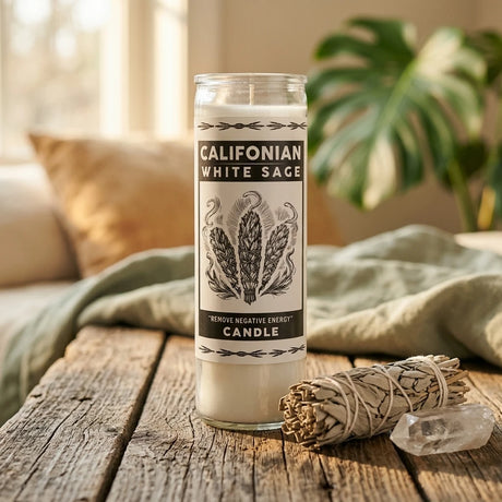 Tall jar candle — Spiritual Altar Lifestyle | Generated by Modelize