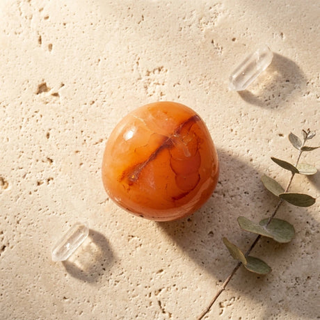 Polished tumbled stone — Spiritual Wellness Flat Lay | Generated by Modelize