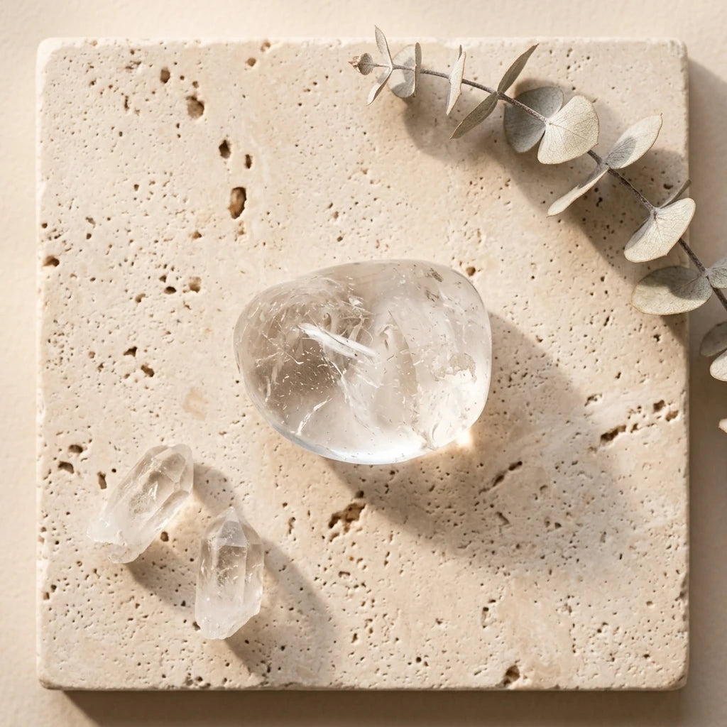 Tumbled stone — Spiritual Wellness Flat Lay | Generated by Modelize