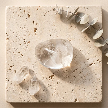 Tumbled stone — Spiritual Wellness Flat Lay | Generated by Modelize