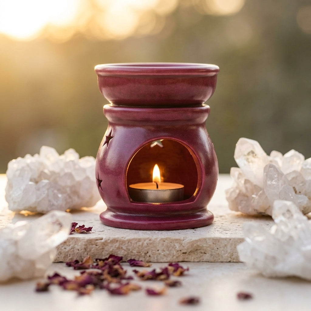 Soapstone Oil Burner — Apothecary Lifestyle Scene | Generated by Modelize