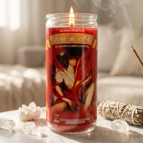 Religious/Ritual jar candle — Sacred Space Altar | Generated by Modelize