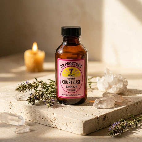 Apothecary bath oil bottle — Spiritual Sanctuary Lifestyle | Generated by Modelize