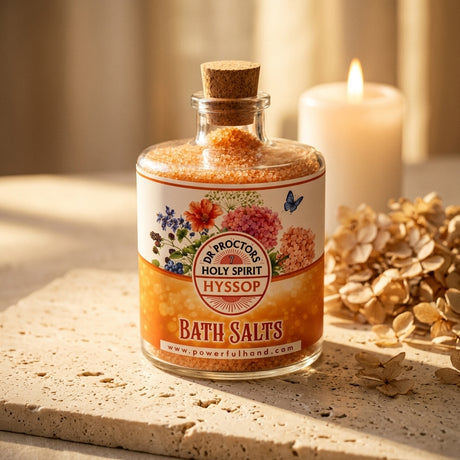 Bath salt crystals in a glass apothecary jar — Apothecary Lifestyle Scene | Generated by Modelize