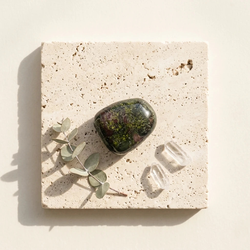 Tumbled stone — Spiritual Wellness Flat Lay | Generated by Modelize