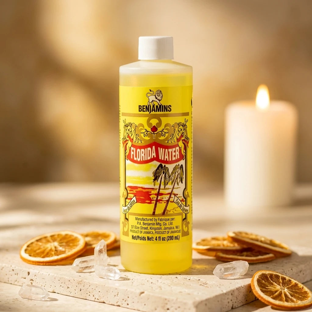 Spiritual cologne / Florida Water — luxury_spiritual_lifestyle | Generated by Modelize