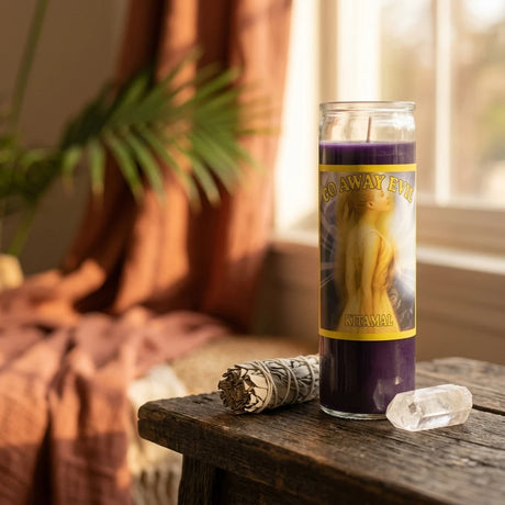 Dressed glass jar candle — Spiritual Altar Lifestyle | Generated by Modelize