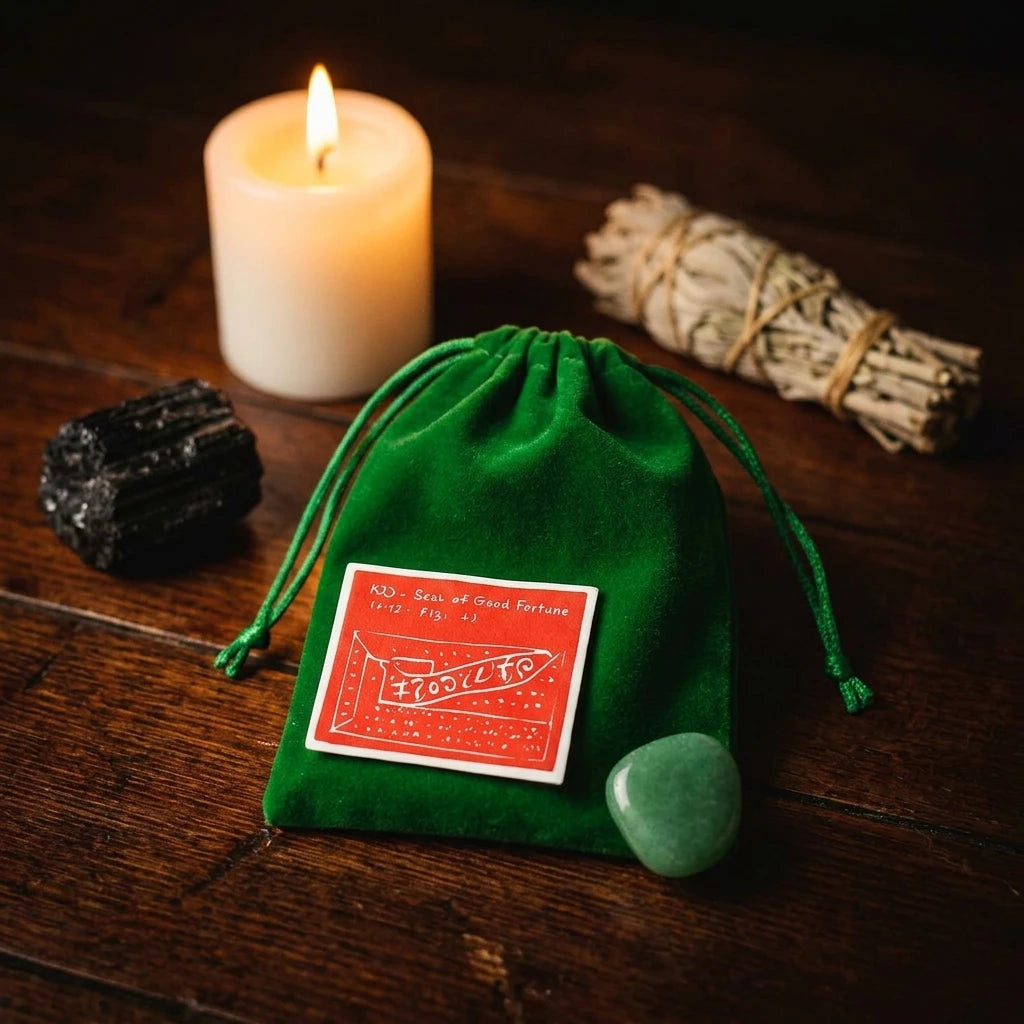 Good Luck Mojo Bag (Green Aventurine Crystal) — product photo