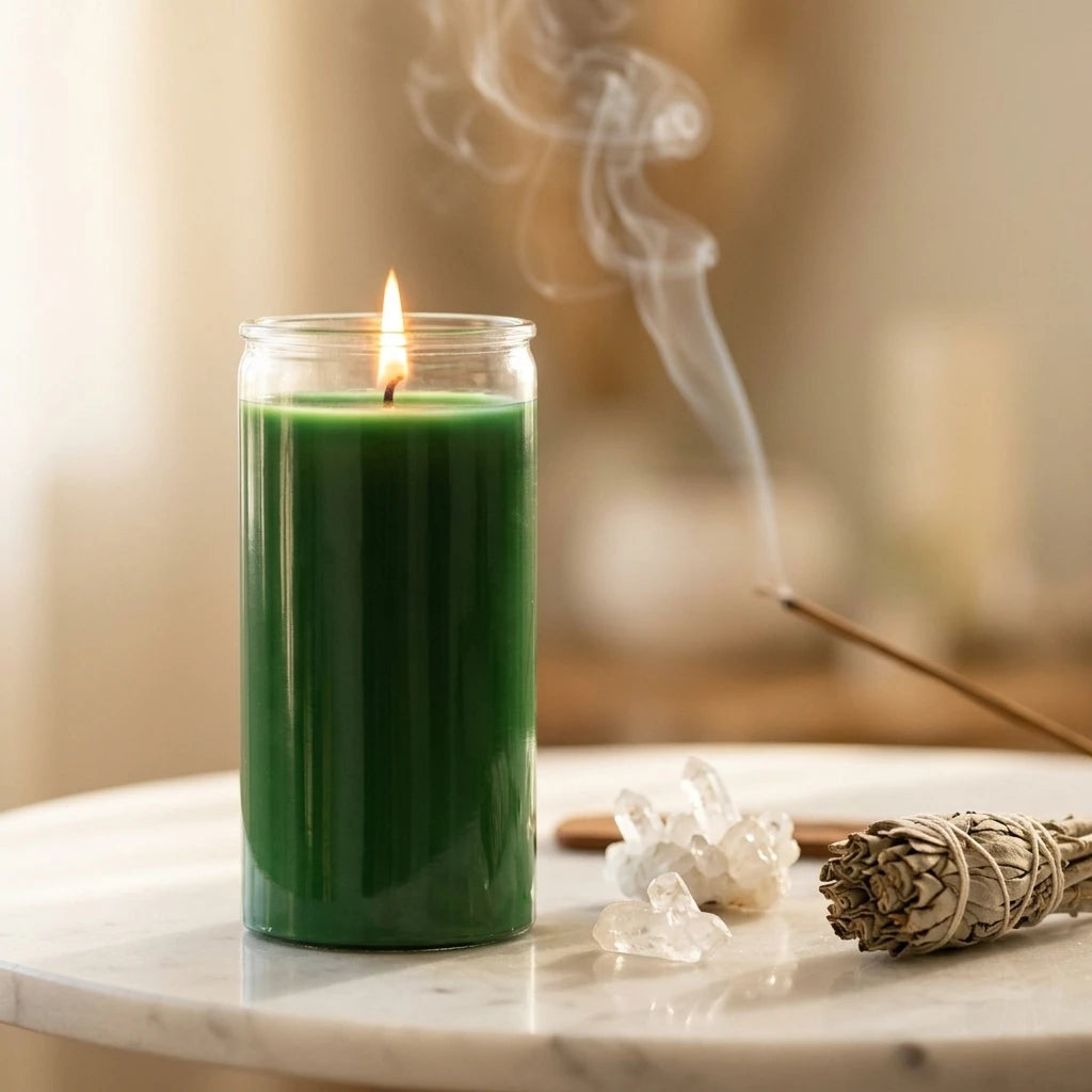 Devotional jar candle — Sacred Space Altar | Generated by Modelize