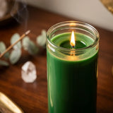 Tall cylindrical jar candle — Glow and Texture Detail | Generated by Modelize