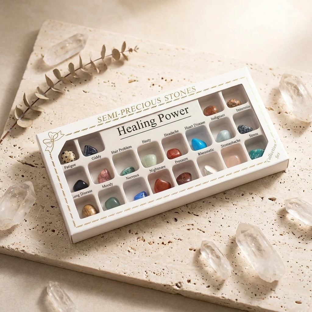 Crystal Healing Set Box — Wellness Lifestyle Scene | Generated by Modelize