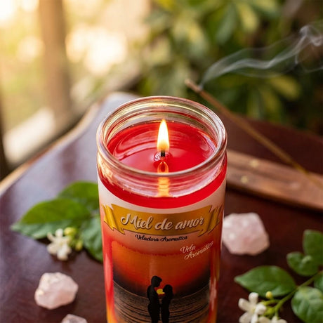 Tall glass jar candle — Glow and Texture Detail | Generated by Modelize