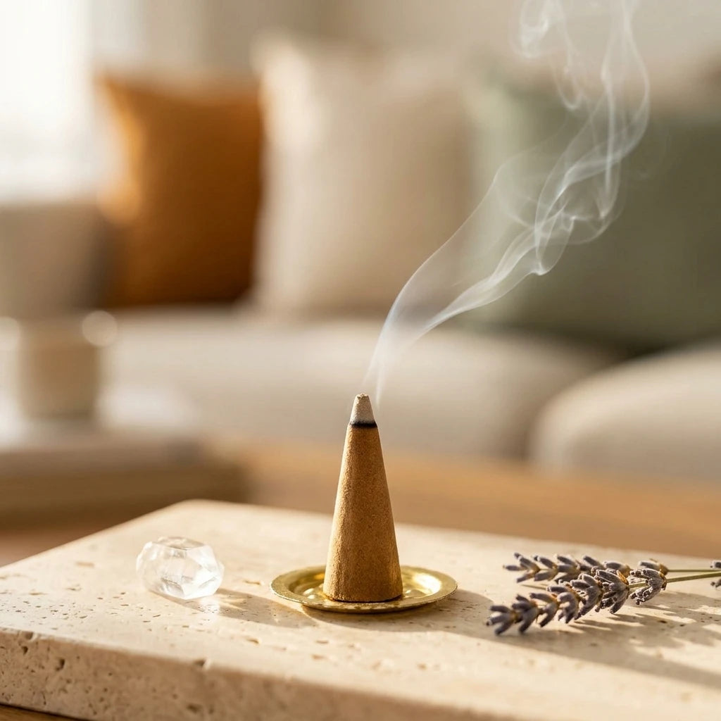 Incense cones and retail packaging — Ritual Lifestyle | Generated by Modelize