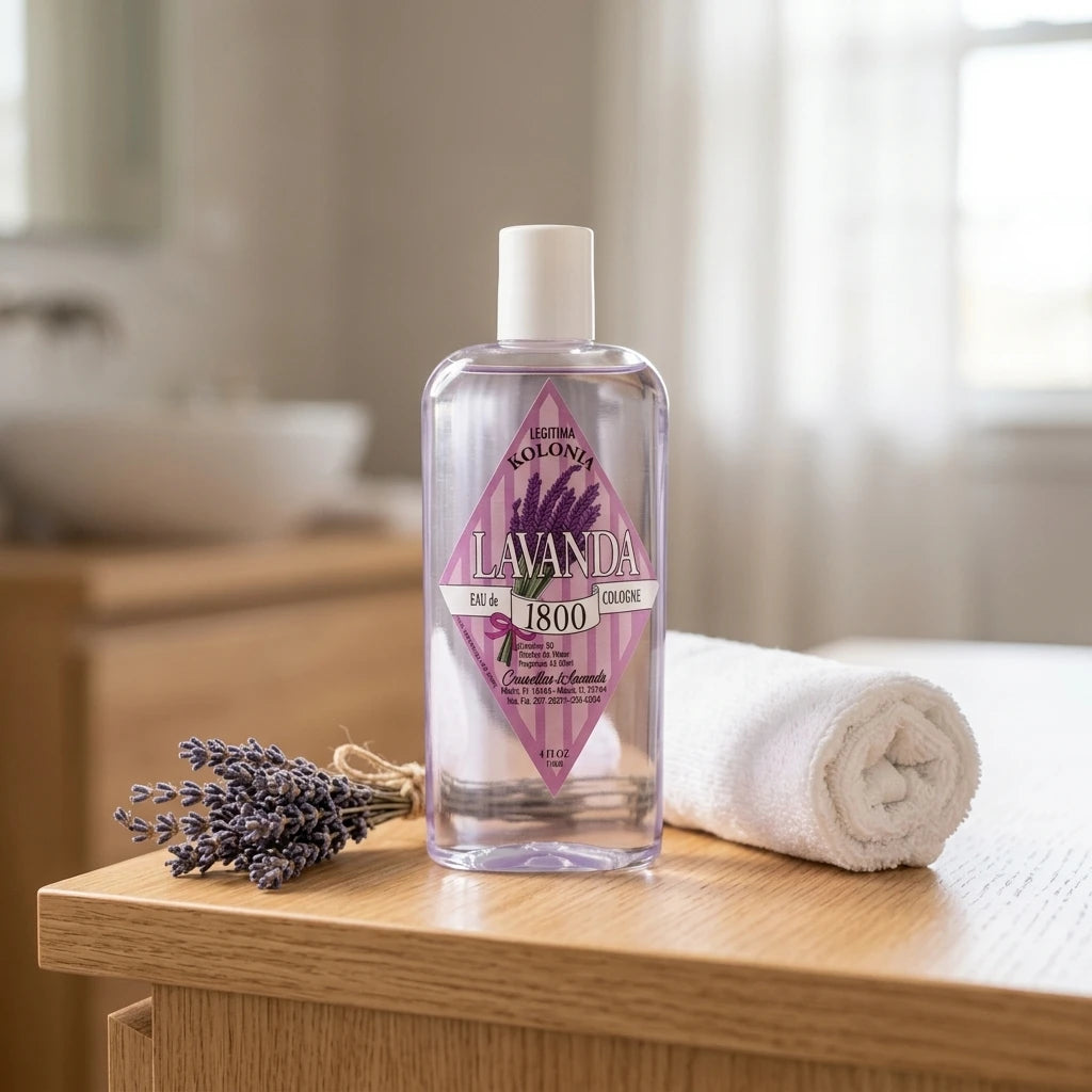 Cologne / Fragrance bottle — Lavender Wellness Lifestyle | Generated by Modelize