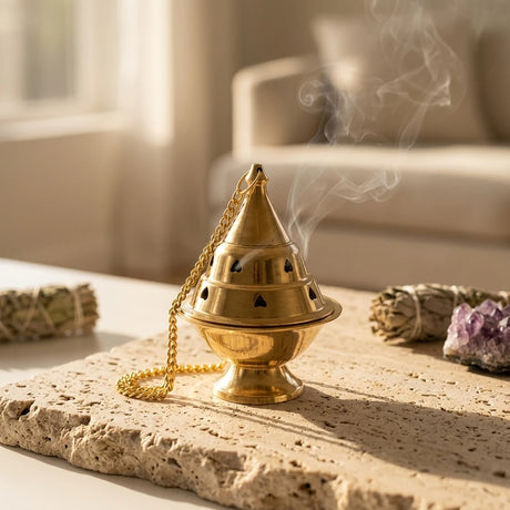 Hanging incense burner — lifestyle_cleansing_ritual | Generated by Modelize