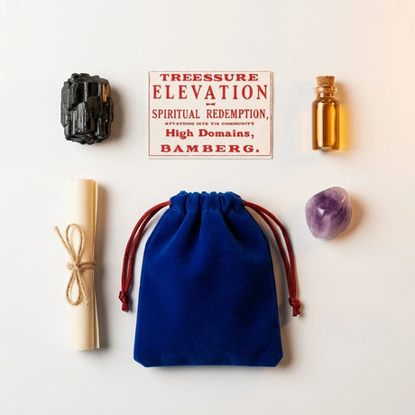 Spiritual Mojo Bag Kit — Contents Flat Lay | Generated by Modelize