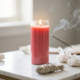 Tall jar candle — Sacred Space Altar | Generated by Modelize