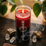 Ritual glass jar candle — Glow and Texture Detail | Generated by Modelize