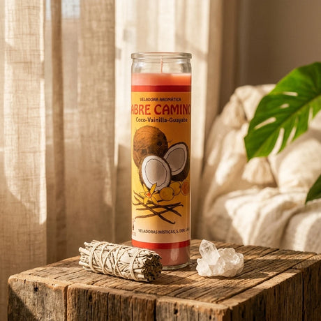 Tall glass jar candle — Spiritual Altar Lifestyle | Generated by Modelize