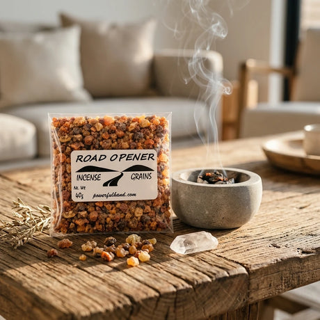 Incense resin grains in plastic packaging — Ritual Lifestyle Scene | Generated by Modelize
