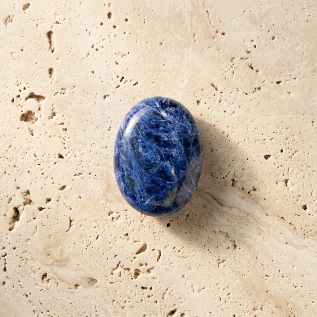 Polished tumbled stone — Spiritual Wellness Flat Lay | Generated by Modelize
