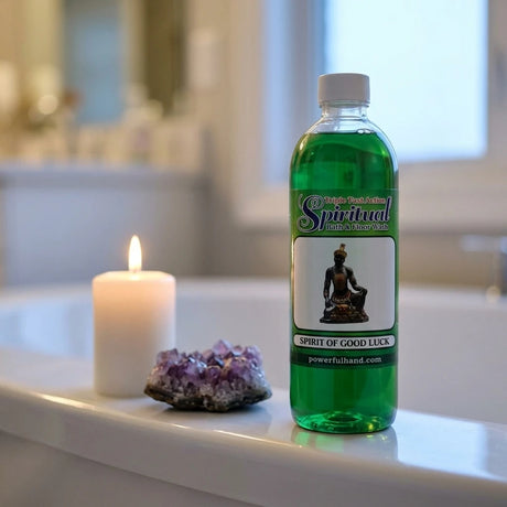 Spiritual wash liquid bottle — Ritual Bathside Lifestyle | Generated by Modelize