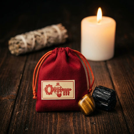 Spiritual mojo bag and crystal kit — Spiritual Altar Lifestyle | Generated by Modelize