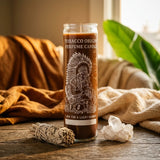 Tall glass pillar candle — Spiritual Altar Lifestyle | Generated by Modelize