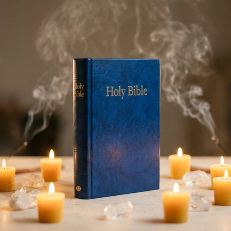 Hardback Bible — Sacred Altar Setting | Generated by Modelize
