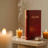 Hardcover Bible — Sacred Altar Setting | Generated by Modelize