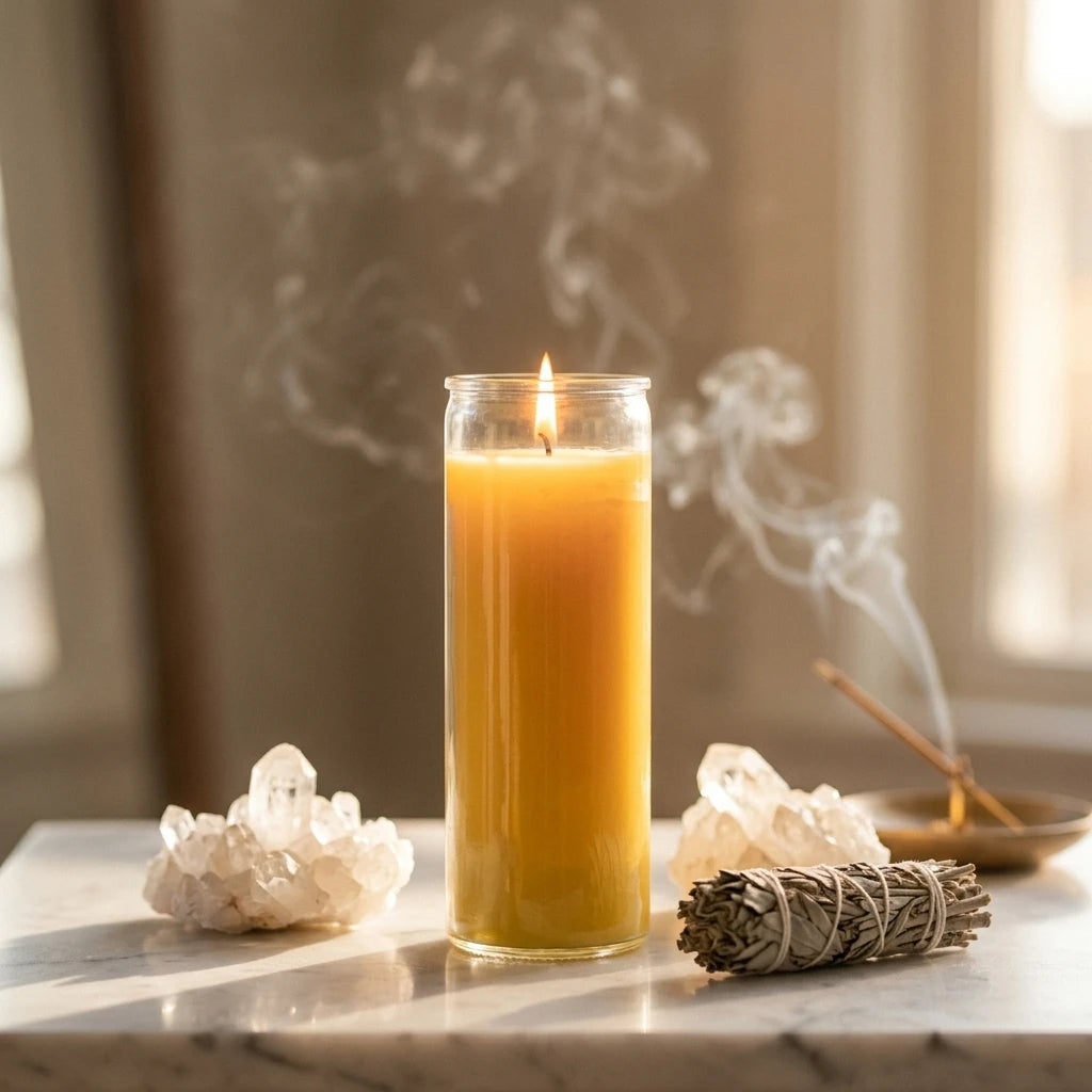 Devotional candle — Sacred Space Altar | Generated by Modelize