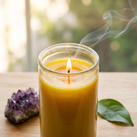 Tall cylindrical ritual candle — Glow and Texture Detail | Generated by Modelize