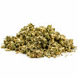 Dried mugwort herb on a white background
