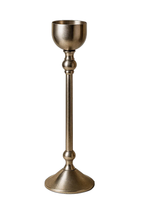 Pewter 10" Candle Stand Powerfulhand.com