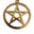 Small Brass Hanging Pentagram Powerfulhand.com